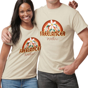 T-shirt de vie libre personnalisé avec nom