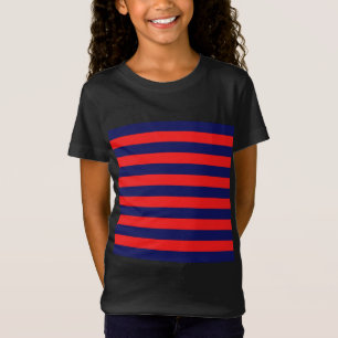 T-shirt de vieux-rayures du football de filles