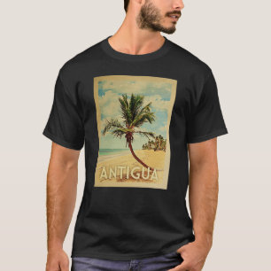 T-shirt de Vintage voyage de l'Antigua - plage