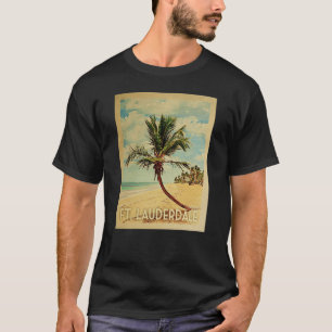 T-shirt de Vintage voyage de pi Lauderdale - plage