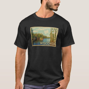 T-shirt de Vintage voyage du Wisconsin
