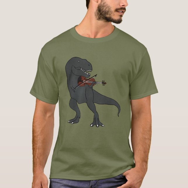 T-shirt de violon de T-Rex (Devant)