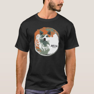 T-shirt de visage d'inu d'Akita