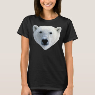T-shirt de visage d'ours blanc