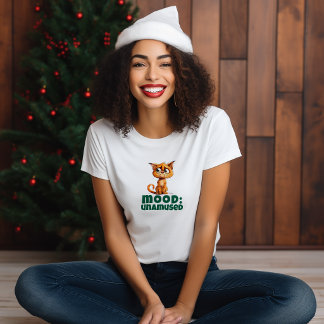 T-shirt de voeux de Noël pour amoureux de chats or