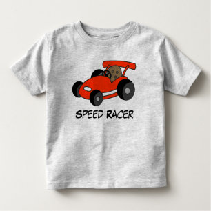T-shirt de voiture de course de coureur de vitesse