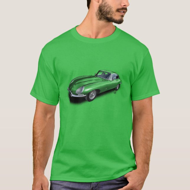 T-shirt de voiture de sport de Jaguar XKE (Devant)