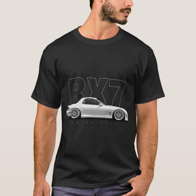 T-shirt de voiture Rotary Turbo RX7 FD 13B (Devant)