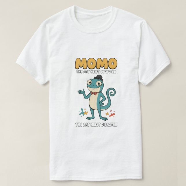 T-shirt de vol de musée de chat de dessin animé dr (Design devant)