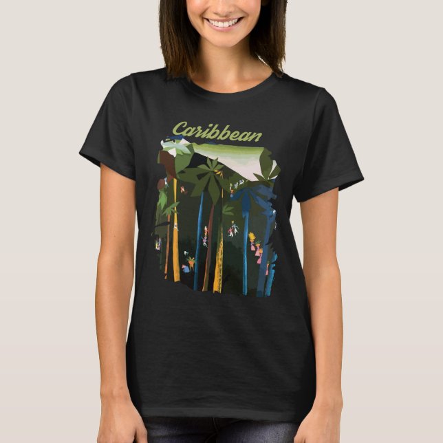 T-shirt de voyage à motif palmier de la jungle des (Devant)