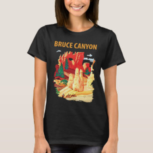 T-Shirt de voyage Bryce Canyon Hoodoos Orange
