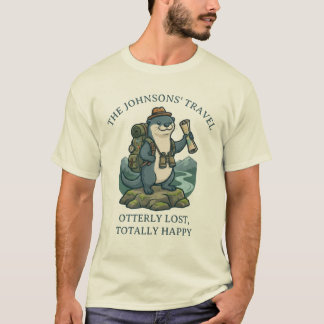 T-shirt de voyage d'aventure de loutre drôle - Hik