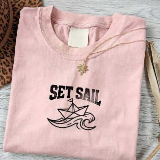 T-Shirt de voyage en bateau vintage