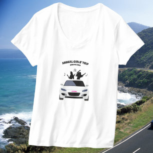 T-shirt de voyage entre filles noires et blanches 