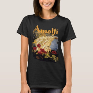 T-Shirt de voyage jaune du village de la côte d'Am