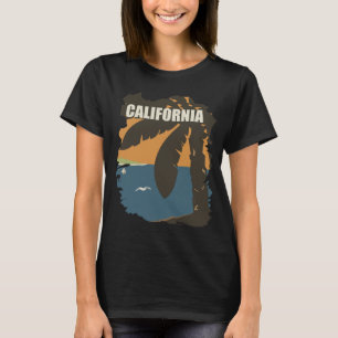 T-shirt de voyage rétro de la côte californienne a