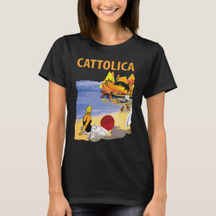 T-shirt de voyage rétro de la plage de Cattolica e