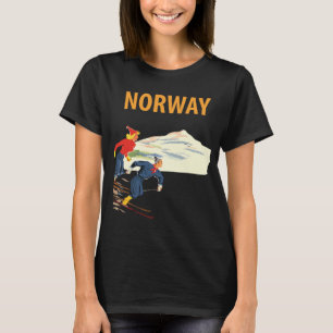 T-Shirt de voyage rétro de montagne de skieur de N