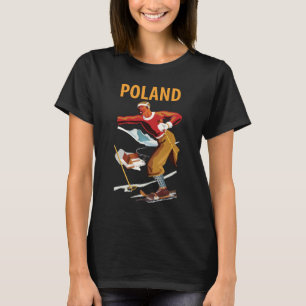 T-Shirt de voyage rétro hiver pour skieur en Polog