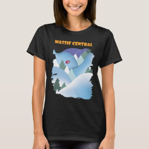 T-Shirt de voyage rétro Massif Central Ski