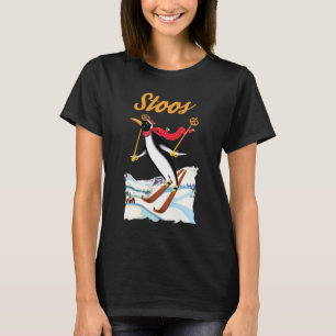 T-Shirt de voyage rétro Stoos Penguin Skier