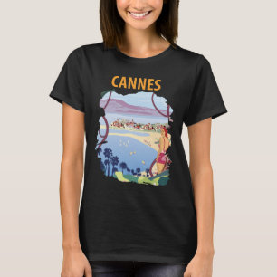 T-Shirt de voyage rétro sur la Côte d'Azur de Cann