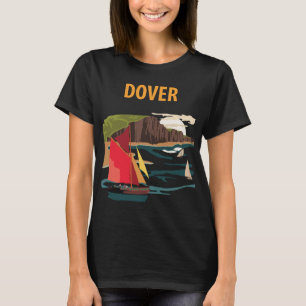 T-Shirt de voyage rétro sur les falaises blanches 