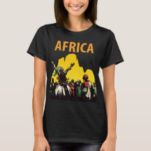 T-shirt de voyage vibrant Africa Safari Sunset