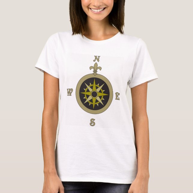 T-shirt de voyageur de boussole (Devant)
