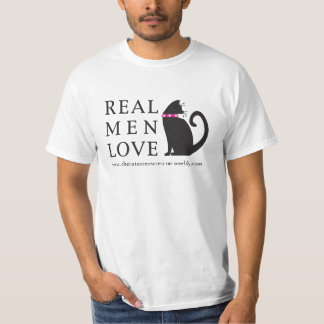 T-shirt de "vrais d'hommes de TCMR chats d'amour"