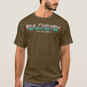 T-shirt De vrais hommes de pêche chanceux