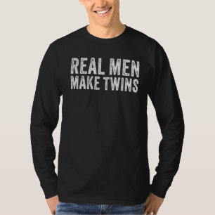 T-shirt De vrais hommes font des jumeaux drôle Père Papa P