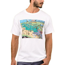T-shirt de vue d'oeil d'oiseau de marais
