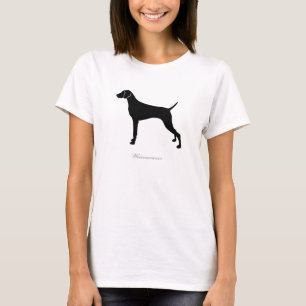 T-shirt de Weimaraner (silhouette noire)
