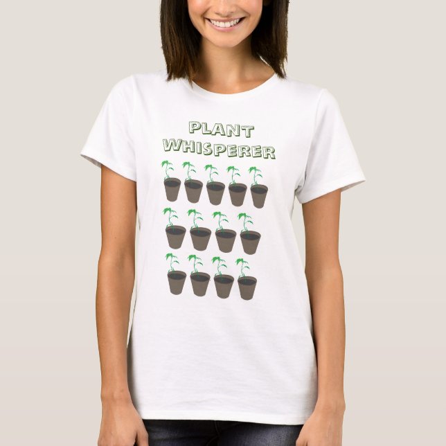 T-shirt de whisperer de plante (Devant)
