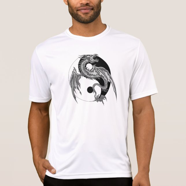 T-shirt de Yin Yang de dragon (Devant)