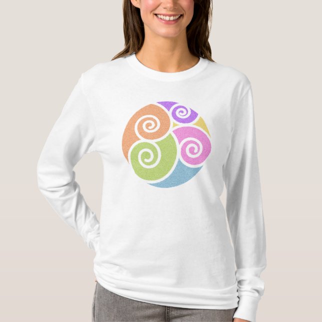 T-shirt de yoga de remous de l'OM (Devant)