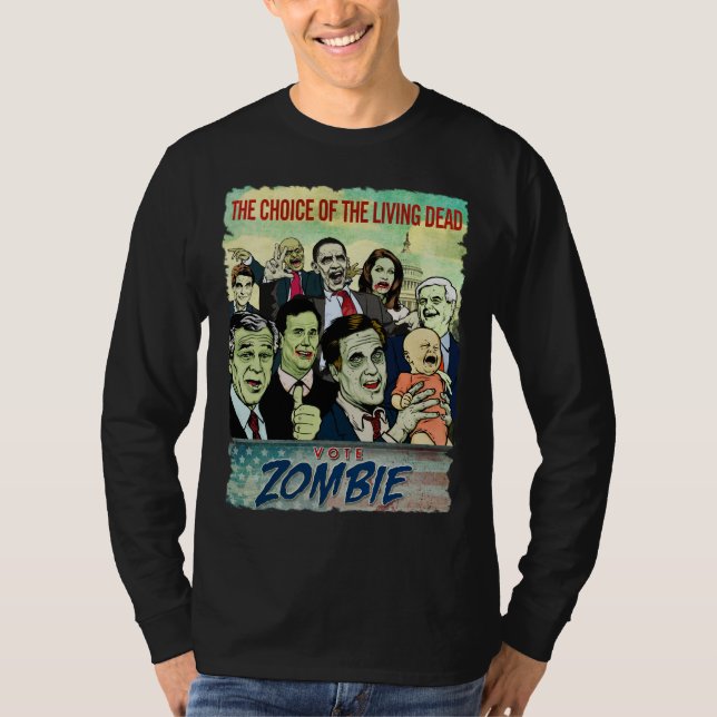 T-shirt de zombi de vote (Devant)