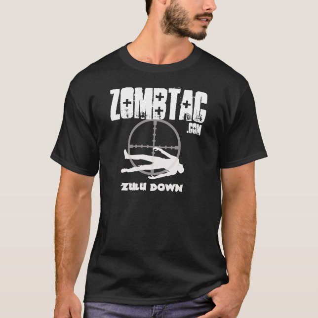 T-shirt De Zombtac de zoulou obscurité vers le bas (Devant)