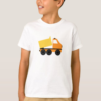 T-shirt de zone de construction avec le camion à