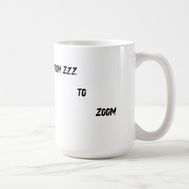 T-shirt "De Zzz à Zoom" - Tasse à café visage  (Droite)