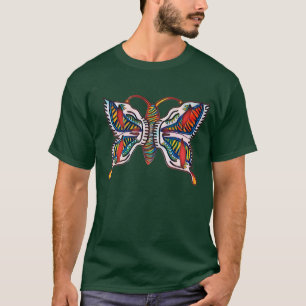 T-shirt Dead Co Voler Votre Visage Papillon Main dessinée 