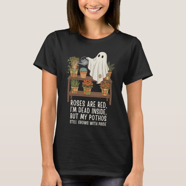 T-shirt Dead Inside - Funny Ghost Plant Lover (Devant)