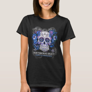 T-shirt Dead Pancreas Society Sugar Skull diabétique sensi