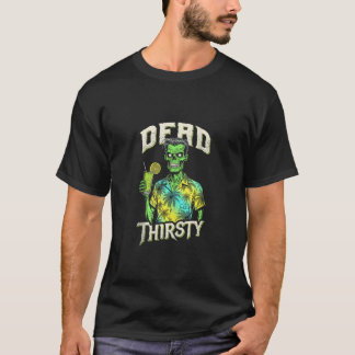 T-shirt Dead Thirsty Funny Zombie Summerween Undead Beach