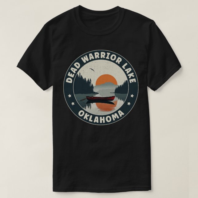 T-shirt Dead Warrior Lake Oklahoma Sunset (Design devant)