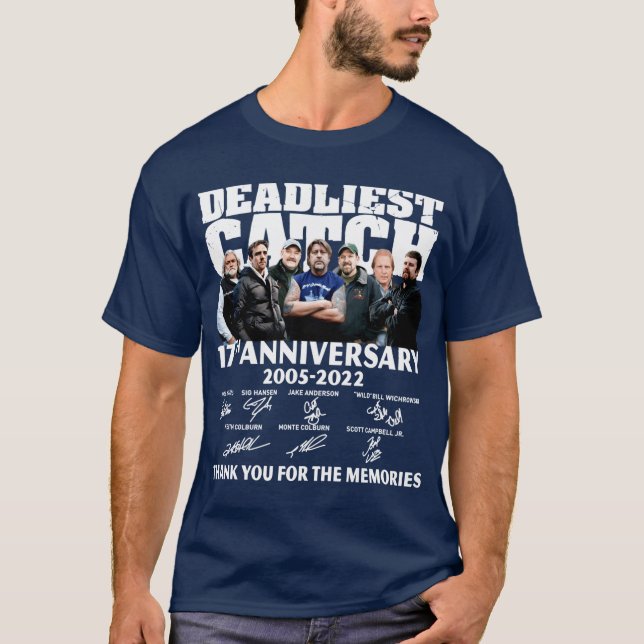 T-shirt Deadliest Catch 17e anniversaire 20052022 amis (Devant)