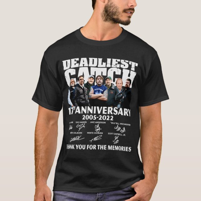 T-shirt Deadliest Catch 17e anniversaire 2005-2022 classiq (Devant)