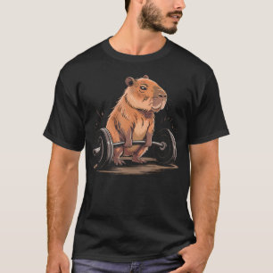T-shirt Deadlift Capybara Gym Musculation Drôle Fitness