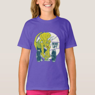 T-shirt Deadlift Dinosaur - Triceratop Weight Lifting